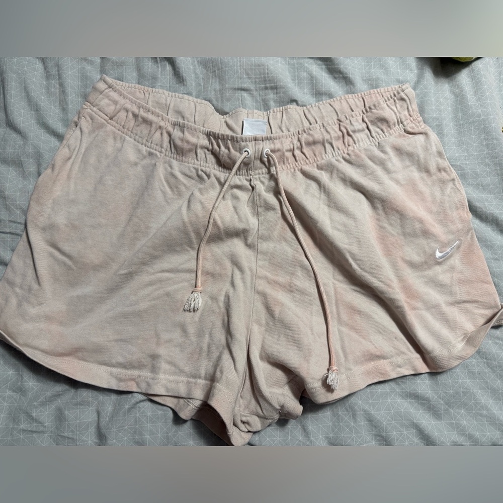 Nike Women's Light Peach Tie Dye Athletic Shorts